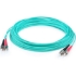 Picture of AddOn 10m ST (Male) to ST (Male) Aqua OM4 Duplex Fiber OFNR (Riser-Rated) Patch Cable