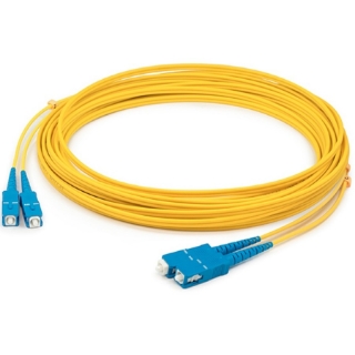 Picture of AddOn 1m SC (Male) to SC (Male) Yellow OS2 Duplex Fiber OFNR (Riser-Rated) Patch Cable