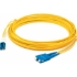 Picture of AddOn 1m 90 degree LC (Male) to SC (Male) Yellow OS2 Duplex OFNR (Riser-Rated) Fiber Patch Cable