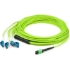 Picture of AddOn 1m MPO (Female) to 8xLC (Male) 8-strand Lime Green OM5 Fiber Fanout Cable