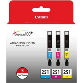 Picture of Canon CLI-251 Original Ink Cartridge - Multi-pack - Cyan, Magenta, Yellow