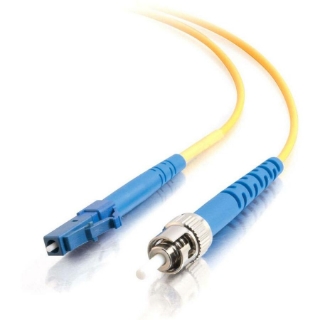 Picture of C2G-2m LC-ST 9/125 OS1 Simplex Singlemode Fiber Optic Cable (Plenum-Rated) - Yellow