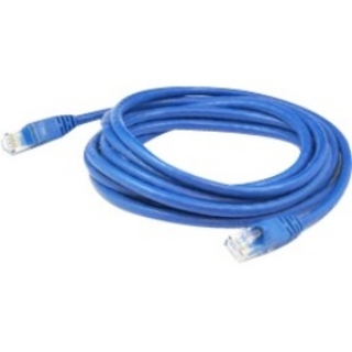 Picture of AddOn 5.5ft RJ-45 (Male) to RJ-45 (Male) Blue Cat6A Straight Shielded Twisted Pair PVC Copper Patch Cable