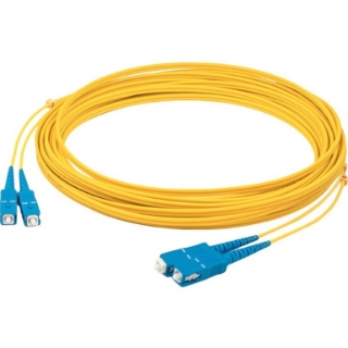 Picture of AddOn 3m SC (Male) to SC (Male) Yellow OM1 Duplex Fiber OFNR (Riser-Rated) Patch Cable