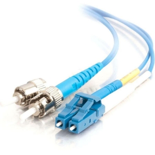 Picture of C2G-5m LC-ST 9/125 OS1 Duplex Singlemode PVC Fiber Optic Cable - Blue