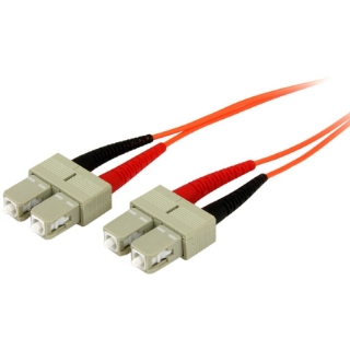 Picture of StarTech.com 2m Fiber Optic Cable - Multimode Duplex 50/125 - OFNP Plenum - SC/SC - OM2 - SC to SC Fiber Patch Cable