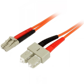 Picture of StarTech.com 2m Fiber Optic Cable - Multimode Duplex 50/125 - LSZH - LC/SC - OM2 - LC to SC Fiber Patch Cable