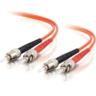 Picture of C2G-4m ST-ST 62.5/125 OM1 Duplex Multimode PVC Fiber Optic Cable (LSZH) - Orange