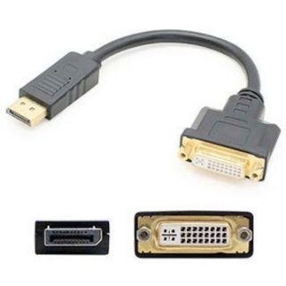 Picture of Lenovo 45J7915 Compatible DisplayPort 1.2 Male to DVI-I (29 pin) Female Black Adapter Which Requires DP++ For Resolution Up to 2560x1600 (WQXGA)