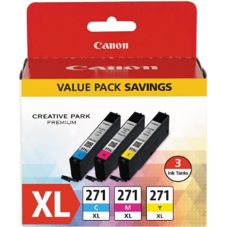 Picture of Canon CLI-271 Original Ink Cartridge - Tri-pack - Cyan, Magenta, Yellow