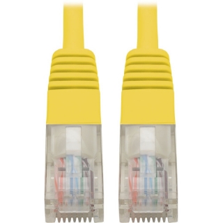 Picture of Tripp Lite Cat5e 350 MHz Molded UTP Patch Cable (RJ45 M/M), Yellow, 2 ft.