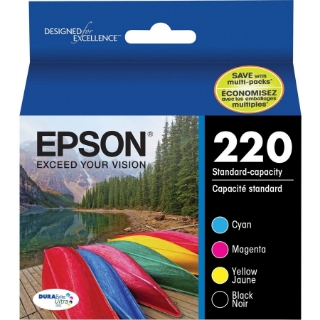 Picture of Epson DURABrite Ultra 220 Original Ink Cartridge - Combo Pack - Black, Cyan, Magenta, Yellow