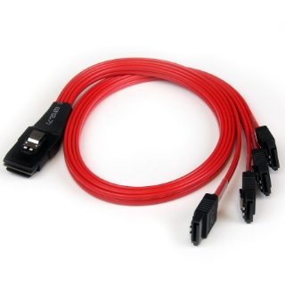 Picture of StarTech.com 50cm SFF-8087 to 4x SATA - Internal Mini SAS to SATA Reverse Cable