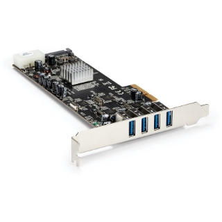 Picture of StarTech.com 4 Port PCI Express (PCIe) SuperSpeed USB 3.0 Card Adapter w/ 4 Dedicated 5Gbps Channels - UASP - SATA/LP4 Power