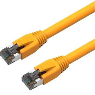 Picture of Axiom 7FT CAT8 2000mhz S/FTP Shielded Patch Cable Snagless Boot (Yellow)