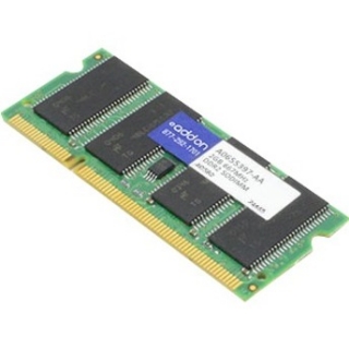 Picture of AddOn AA667D2S5/2GB x1 Dell A0655397 Compatible 2GB DDR2-667MHz Unbuffered Dual Rank 1.8V 200-pin CL5 SODIMM