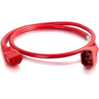 Picture of C2G 3ft 14AWG Power Cord (IEC320C14 to IEC320C13) -Red