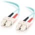 Picture of C2G 3m SC-SC 10Gb 50/125 OM3 Duplex Multimode PVC Fiber Optic Cable (USA-Made) - Aqua