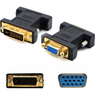 Picture of DVI-I (29 pin) Male to VGA Female Black Adapter For Resolution Up to 1920x1200 (WUXGA)