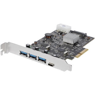 Picture of StarTech.com 4 Port USB 3.1 PCIe Card - 3x USB-A and 1x USB-C - 2x Dedicated Channels - USB C PCIe Card - PCIe to USB 3.1 - USB 3.1 Type C PCIe Card