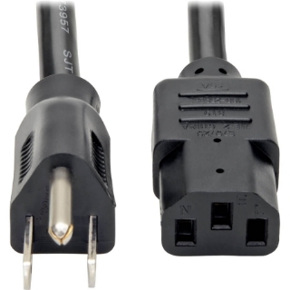 Picture of Tripp Lite Computer Power Cord Right-Angle 5-15P to C13 15A 125V 14AWG 6ft