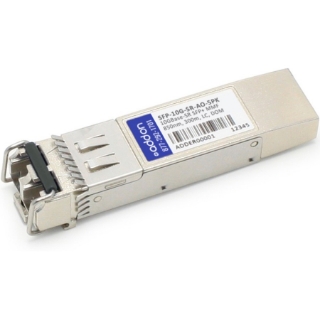 Picture of AddOn 5-Pack of Cisco SFP-10G-SR Compatible TAA Compliant 10GBase-SR SFP+ Transceiver (MMF, 850nm, 300m, LC, DOM)