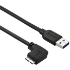 Picture of StarTech.com 1m 3 ft Slim Micro USB 3.0 Cable - M/M - USB 3.0 A to Left-Angle Micro USB - USB 3.1 Gen 1 (5 Gbps)