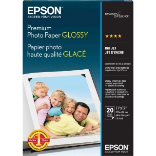 Picture of Epson Premium Inkjet Photo Paper - White, Blue