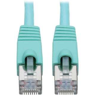 Picture of Tripp Lite Cat6a Ethernet Cable 10G STP Snagless Shielded PoE M/M Aqua 12ft