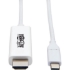 Picture of Tripp Lite USB C to HDMI Adapter Cable USB 3.1 Gen 1 4K M/M USB-C White 3ft