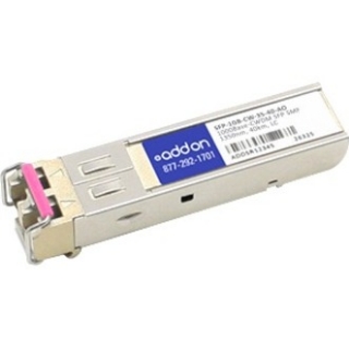 Picture of AddOn MSA and TAA Compliant 1000Base-CWDM SFP Transceiver (SMF, 1350nm, 40km, LC)