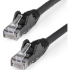 Picture of StarTech.com 20ft (6m) CAT6 Ethernet Cable, LSZH (Low Smoke Zero Halogen) 10 GbE Snagless 100W PoE UTP RJ45 Black Network Patch Cord, ETL