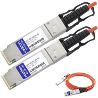 Picture of AddOn MSA and TAA Compliant 40GBase-AOC QSFP+ to QSFP+ Direct Attach Cable (850nm, MMF, 3m)