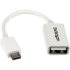 Picture of StarTech.com 5in White Micro USB to USB OTG Host Adapter M/F