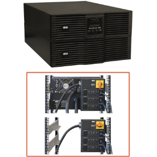 Picture of Tripp Lite UPS Smart Online 8000VA 7200W Rackmount 8kVA 208/240V 230V USB DB9 Manual Bypass Hot Swap C19 6URM