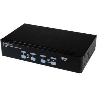 Picture of StarTech.com StarTech.com 4 Port Rack Mountable USB KVM Switch With Audio and USB 2.0 Hub - KVM / audio / USB switch - USB - 4 ports - Rack Mountable - 1 local user - 1U