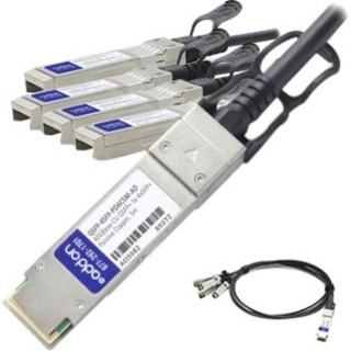 Picture of AddOn MSA and TAA Compliant 40GBase-CU QSFP+ to 4xSFP+ Direct Attach Cable (Passive Twinax, 5m)