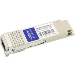 Picture of AddOn Juniper Networks JNP-QSFP-100G-SR4 Compatible TAA Compliant 100GBase-SR4 QSFP28 Transceiver (MMF, 850nm, 100m, MPO, DOM)