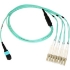 Picture of Axiom MPO Female to 4 LC Multimode OM3 50/125 Fiber Optic Breakout Cable - 5m