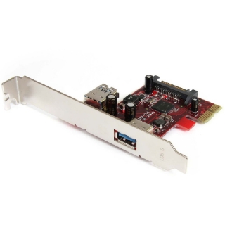 Picture of StarTech.com 2 port PCI Express SuperSpeed USB 3.0 Card with UASP Support - 1 Internal 1 External