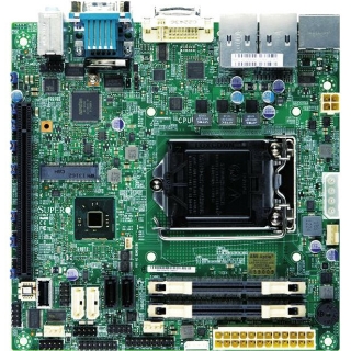 Picture of Supermicro X10SLV-Q Desktop Motherboard - Intel Q87 Express Chipset - Socket H3 LGA-1150 - Mini ITX