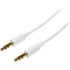 Picture of StarTech.com 1m White Slim 3.5mm Stereo Audio Cable - Male to Male