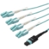 Picture of StarTech.com 5m 15 ft MPO / MTP to LC Breakout Cable - Plenum Rated Fiber Optic Cable - OM3 Multimode, 40Gb - Push/Pull-Tab - Aqua Fiber Patch Cable