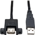 Picture of Tripp Lite 6 Inch Panel Mount USB 2.0 Extension Cable USB A to Panel Mount A Male/Female