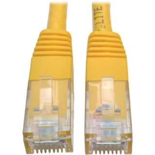 Picture of Tripp Lite Cat6 Cat5e Gigabit Molded Patch Cable RJ45 M/M 550MHz Yellow 1ft 1'