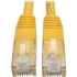 Picture of Tripp Lite Cat6 Cat5e Gigabit Molded Patch Cable RJ45 M/M 550MHz Yellow 1ft 1'