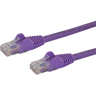 Picture of StarTech.com 7ft CAT6 Ethernet Cable - Purple Snagless Gigabit - 100W PoE UTP 650MHz Category 6 Patch Cord UL Certified Wiring/TIA