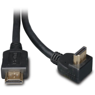 Picture of Tripp Lite 6ft High Speed HDMI Cable Digital Video with Audio Right Angle Connector 4K x 2K M/M 6'