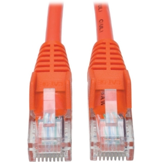 Picture of Tripp Lite Cat5e 350 MHz Snagless Molded UTP Patch Cable (RJ45 M/M), Orange, 15 ft.