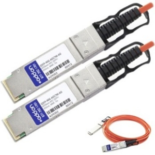 Picture of AddOn MSA and TAA Compliant 40GBase-AOC QSFP+ to QSFP+ Direct Attach Cable (850nm, MMF, 7m)